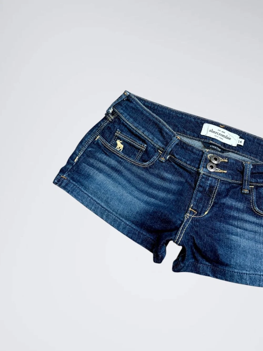 Early 2000s Abercrombie & Fitch Ultra Low Rise Micro Denim Shorts